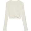 Women's Daisy L/S Jersey Tee, White - T-Shirts - 1 - thumbnail