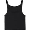 Women's Charlie Rib Crop, Black - T-Shirts - 1 - thumbnail