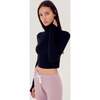 Women's Jackson Rib Cropped Turtleneck, Black - T-Shirts - 5