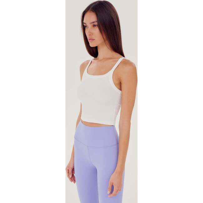 Women's Charlie Rib Crop, White - T-Shirts - 4