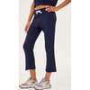 Women's Brooks Fleece Cropped Flare, Indigo - Pants - 2