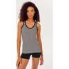 Women's Ashby Rib Tank, White/Black Stripe - Tank Tops - 2