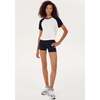 Women's Baseball Jersey Tee, White/Black - T-Shirts - 3