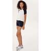 Women's Baseball Jersey Tee, White/Black - T-Shirts - 5