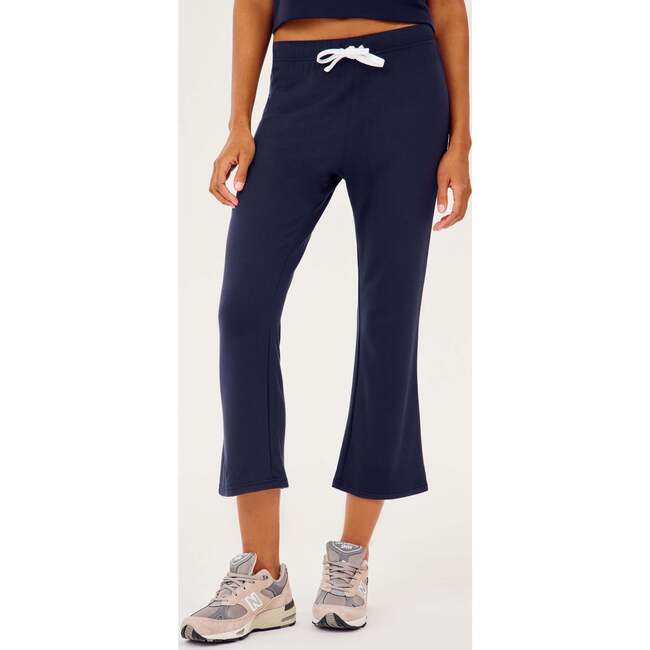 Women's Brooks Fleece Cropped Flare, Indigo - Pants - 5