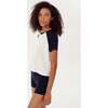 Women's Baseball Jersey Tee, White/Black - T-Shirts - 7