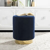 Elsworth Velvet Ottoman, Navy - Accent Tables - 2