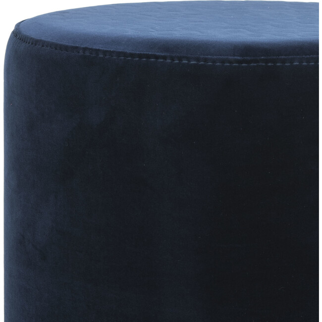 Elsworth Velvet Ottoman, Navy - Accent Tables - 3