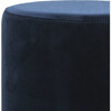 Elsworth Velvet Ottoman, Navy - Accent Tables - 3