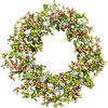 Pink & Green Pepperberry and Queen Anne’s Lace Wreath - Wreaths - 1 - thumbnail