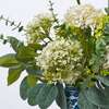 Mini Green & White Snowball with Eucalyptus Chinoiserie Vase - Bouquets - 2