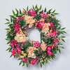 Tropical Pink Bougainvillea & Peach Peony Wreath - Wreaths - 5