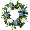 Blue & White Hydrangea, English Ivy & Berry Wreath - Wreaths - 1 - thumbnail