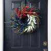 Faux Americana Front Door Wreath - Wreaths - 4