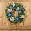 Blue & White Hydrangea, English Ivy & Berry Wreath - Wreaths - 3