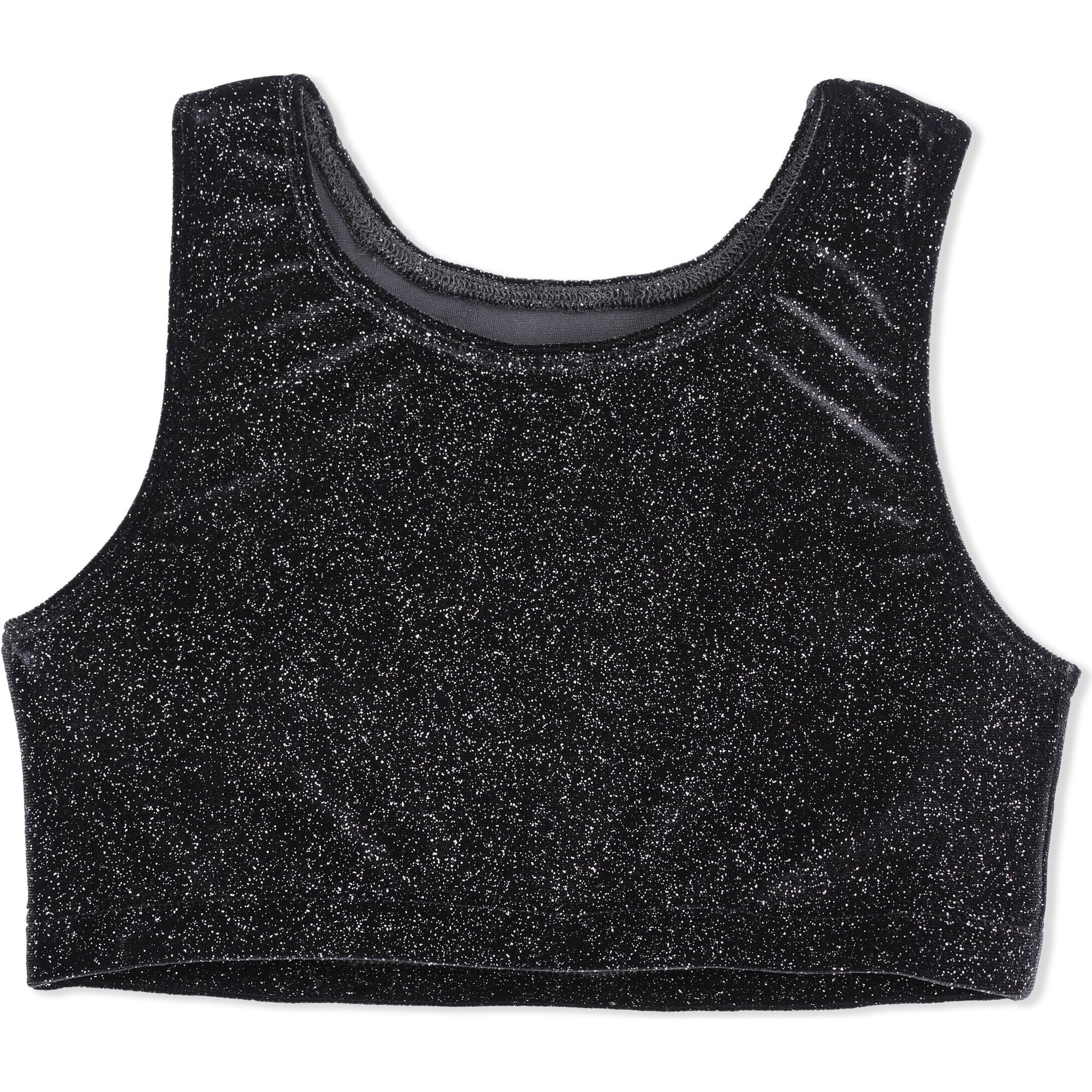 Twinkly Velvet Black Velvet Bra Crop - Tank Tops - 1