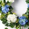 Blue & White Hydrangea, English Ivy & Berry Wreath - Wreaths - 5