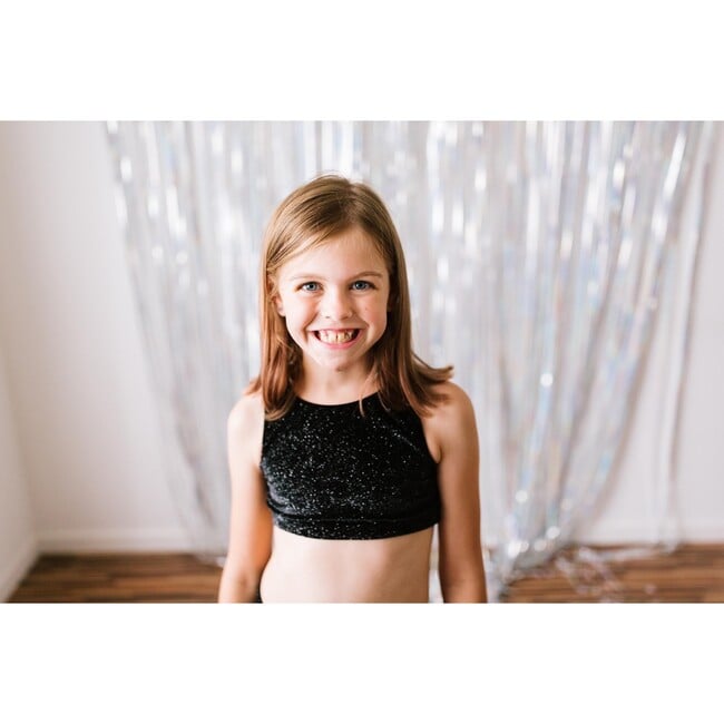 Twinkly Velvet Black Velvet Bra Crop - Tank Tops - 5