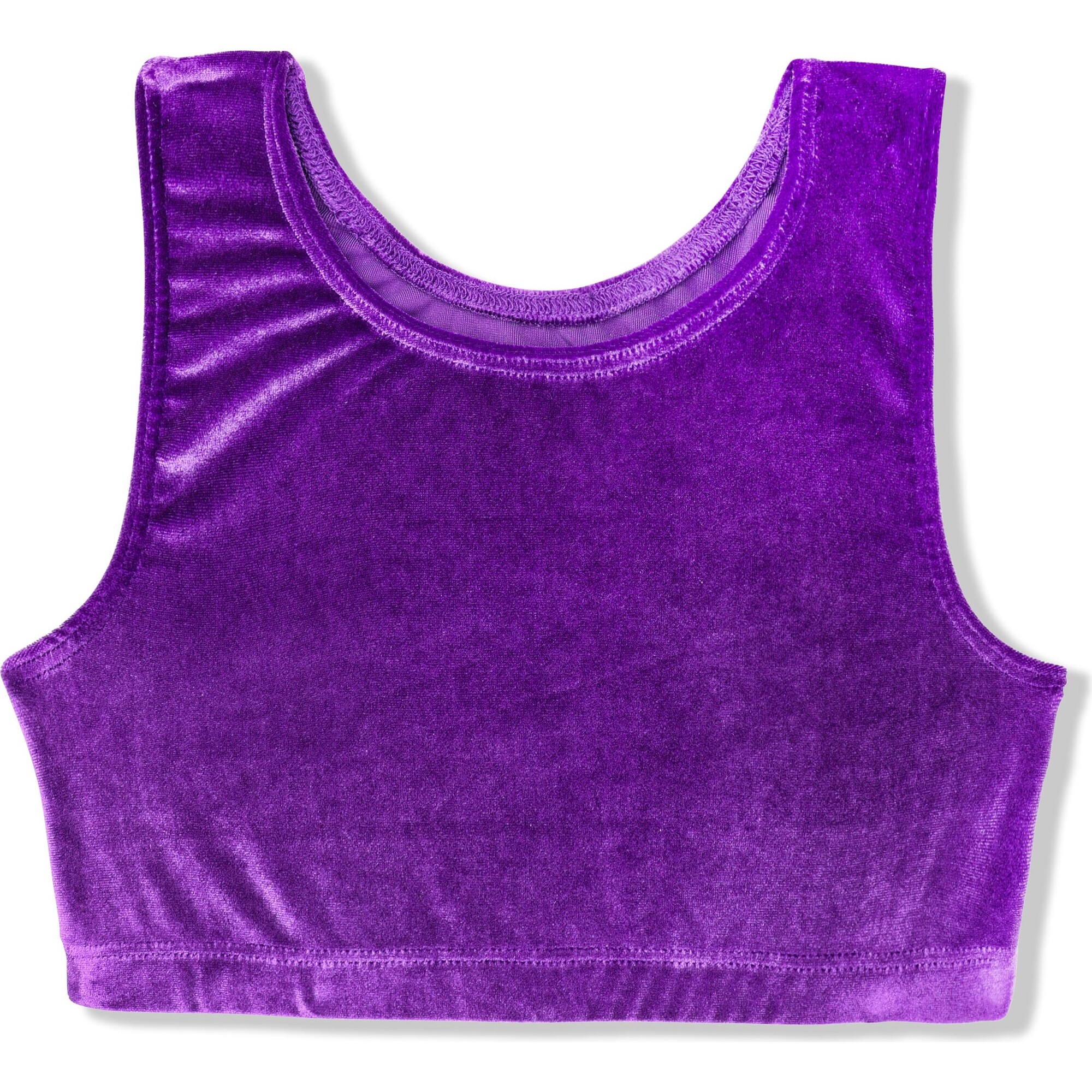 Purple Velvet Sports Bra - Tank Tops - 1