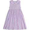 Hand-Smocked Dress Tamsie, pink and blue floral - Dresses - 1 - thumbnail