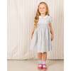 Hand-Smocked Dress Pepper, pale blue and cherry - Dresses - 2