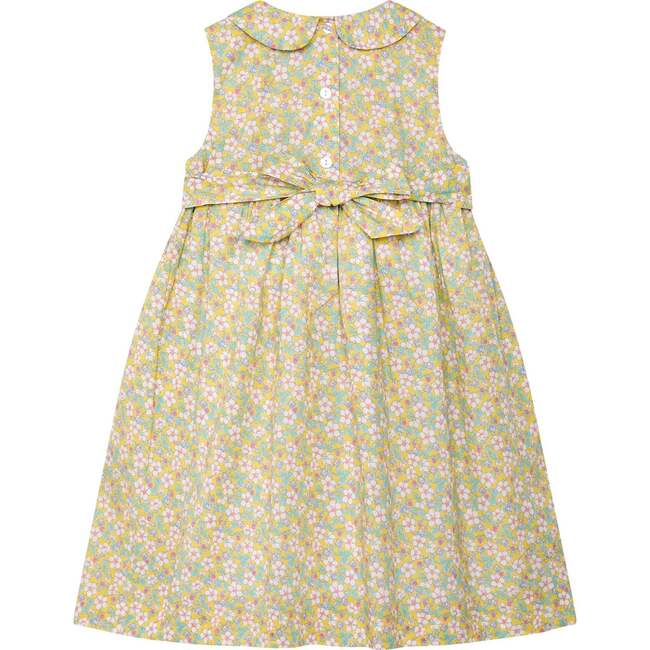 Hand-Smocked Dress Ruthie, yellow and white - Dresses - 4