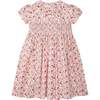 Hand-Smocked Dress Mallery, white an dred floral - Dresses - 1 - thumbnail