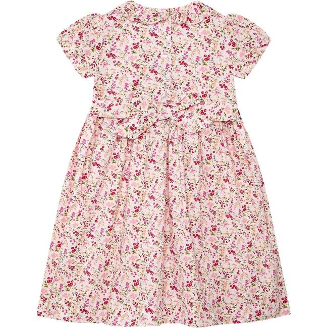 Hand-Smocked Dress Mallery, white an dred floral - Dresses - 4