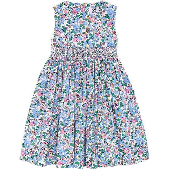 Hand-Smocked Dress Catheryn, blue floral