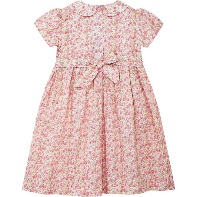 Hand-Smocked Dress Jaclin, pink and yellow - Dresses - 4