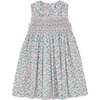 Hand-Smocked Dress Brooke, white and pink floral - Dresses - 1 - thumbnail