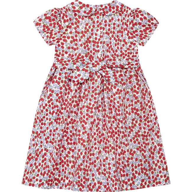 Hand-Smocked Dress Maddy, red strawberry - Dresses - 4