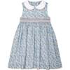 Hand-Smocked Dress Blithe, blue and white - Dresses - 1 - thumbnail