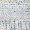 Hand-Smocked Dress Bibi, white and blue floral - Dresses - 3