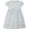 Hand-Smocked Dress Bibi, white and blue floral - Dresses - 4