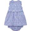 Hand-Smocked Baby Dress Talula, blue and pink floral - Dresses - 3