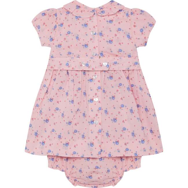 Hand-Smocked Baby Dress Vanity, pink floral - Dresses - 3