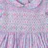 Hand-Smocked Baby Dress Tori, pink floral - Dresses - 4