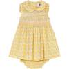 Hand-Smocked Baby Dress Oregon, yellow floral - Dresses - 1 - thumbnail