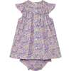Hand-Smocked Baby Dress Remmie, lilac floral - Dresses - 4
