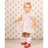 Hand-Smocked Baby Dress Mckenzie, white and pink floral - Dresses - 2