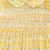 Hand-Smocked Baby Dress Oregon, yellow floral - Dresses - 3