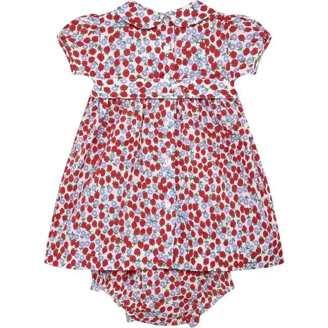 Hand-Smocked Baby Dress Mabley, red strawberry - Dresses - 4