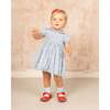 Hand-Smocked Baby Dress Carla , blue and lilac - Dresses - 2