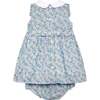 Hand-Smocked Baby Dress Blossom, pale blue and white - Dresses - 4