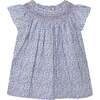 Girls Smocked Blouse Sienna, blue - Blouses - 1 - thumbnail