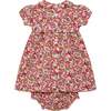 Hand-Smocked Baby Dress Chloe, red floral - Dresses - 4