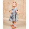 Hand-Smocked Baby Dress Carolina, pale blue floral - Dresses - 2