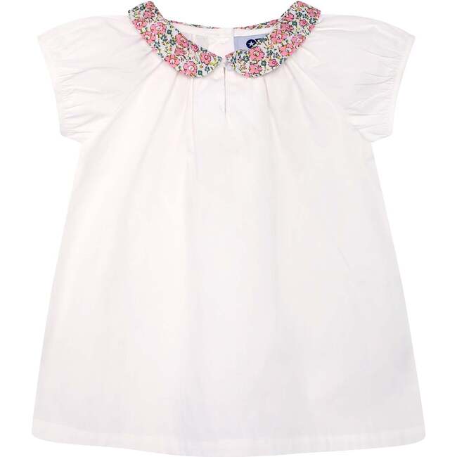 Girls Blouse Rene, white and pink