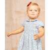 Hand-Smocked Baby Dress Carla , blue and lilac - Dresses - 5